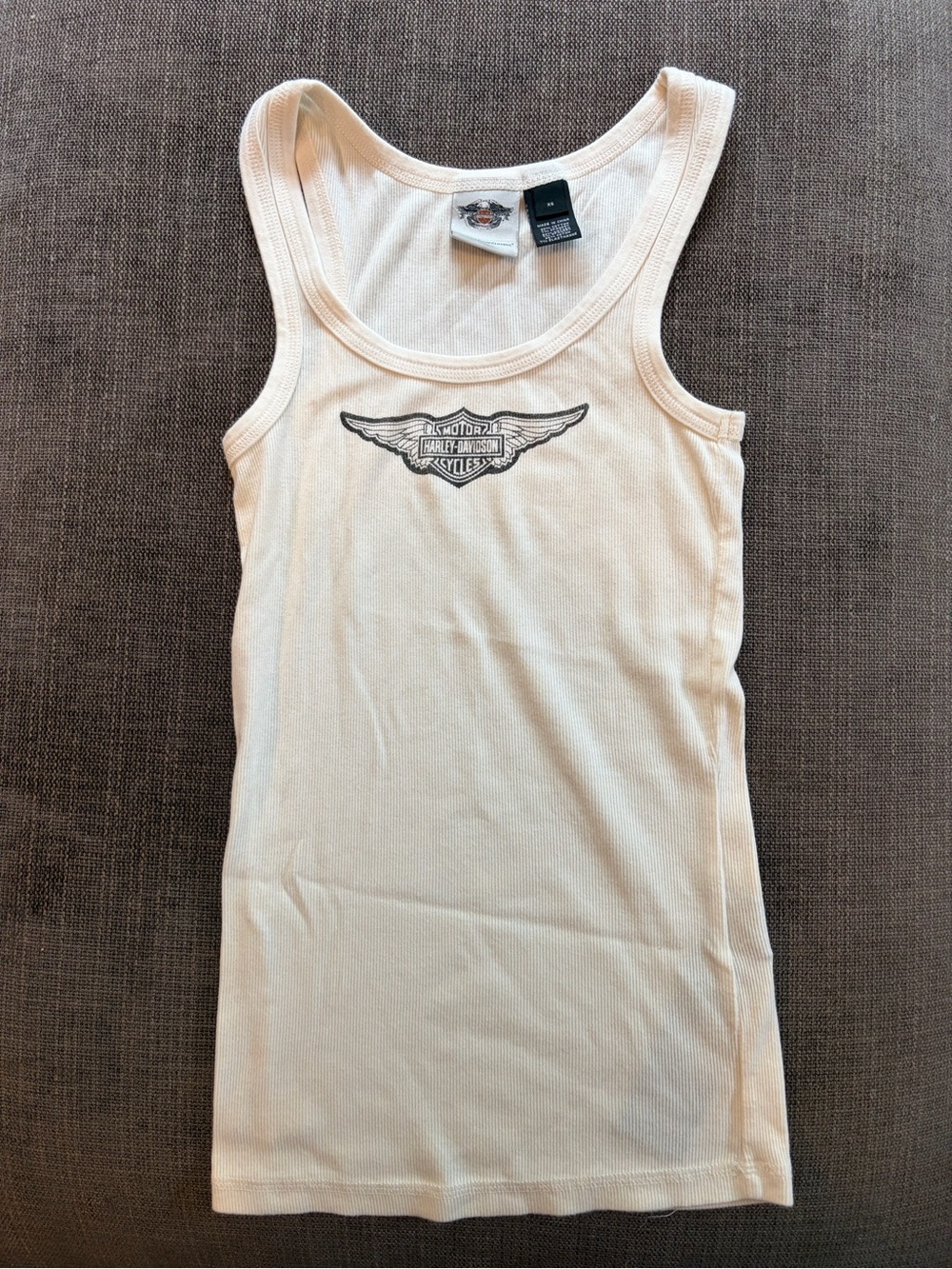 Harley-Davidson White Tank Top with Wing Logo